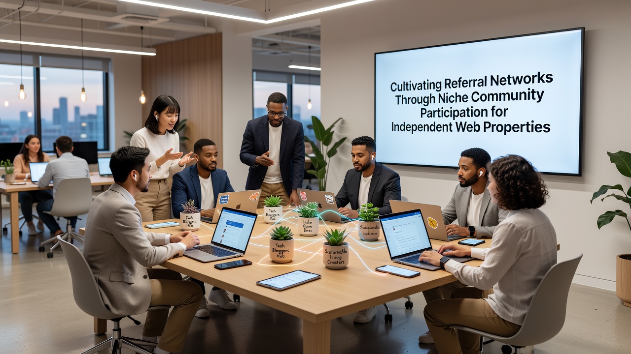 Cultivating Referral Networks Through Niche Community Participation for Independent Web Properties